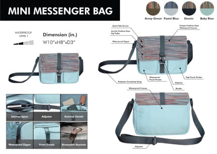 กระเป๋าสะพายกันน้ำ พรีเมี่ยม FEELFREE BLUE RIDGE PLAYMATE สี RIVER_10